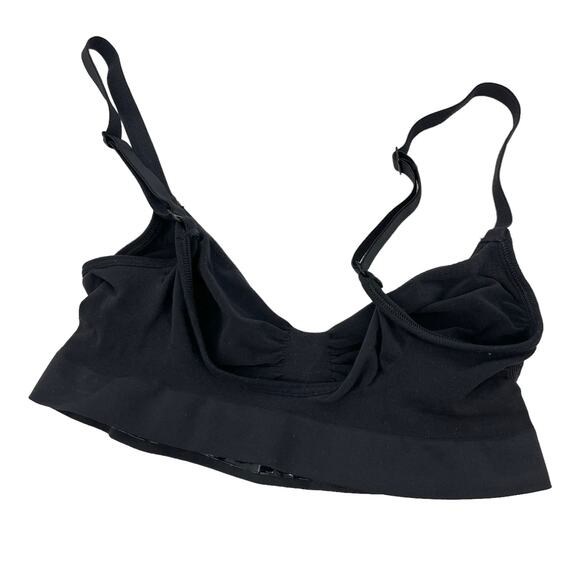 SKIMS Seamless Sculpt Bralette Bra Onyx Adjustable Straps Ruched S/M NEW - Picture 4 of 7